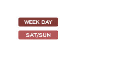 WEEKDAY/9：30～19：00、SAT・SUN/9：30～18：30